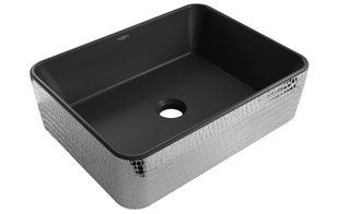 Умивальник Mexen Catia silver black matt із візерунком накладної MEX-21314872, Хром