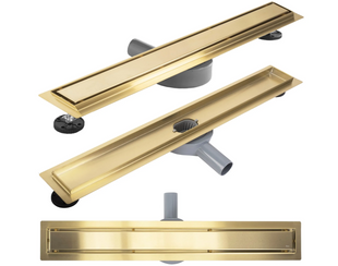 Трап для душа Rea Neox 80 Pro brushed gold 2в1 REA-G2703