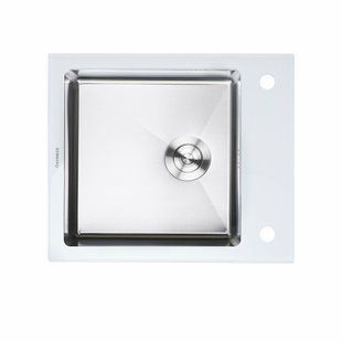 Кухонная мойка Platinum Handmade White Glass 600x510x200, Белый