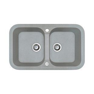 Кухонная мойка Adamant Twins 765x470x190 светло-серый 304223, Каппучино