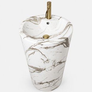 Умивальник VBI Bolonia M підлоговий 46x46 см lava VBI-019031, Мармур