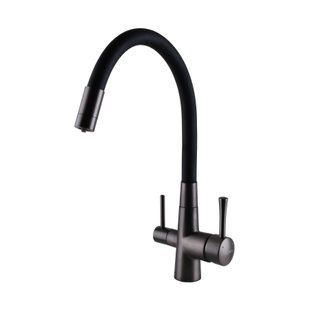Смеситель для кухни под осмос Globus Lux GLLR-0903-11-graphite, Черный матовый