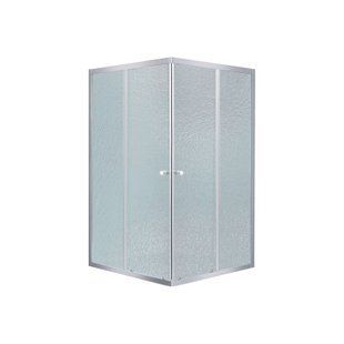 Душова кабіна Lidz Wawel SC80x80.SAT.LOW.FR, скло Frost 4 мм без піддона, Хром матовий, Універсальна, матовий