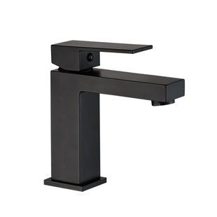 Смеситель для раковины VBI Loreno black низкий VBI-050200BL, Черный матовый