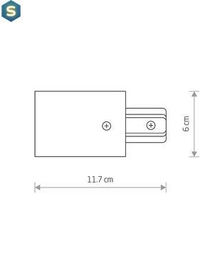 Токоввід Nowodvorski 8972 Profile recessed power end cap IP20 Wh