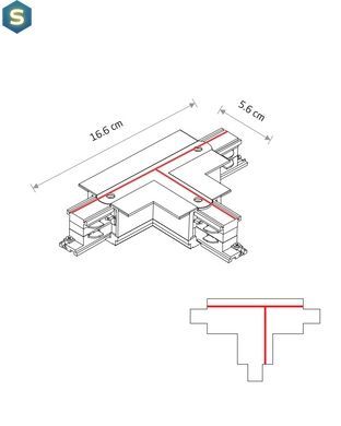 З'єднувач Nowodvorski 8247 Ctls Recessed Power T Connector Left 1 T-l1 IP20 Wh