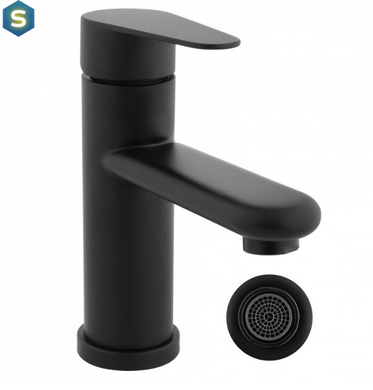 Смеситель для умывальника Yoka Sena 24 black низкий BU.SENA-24-BLK, Черный матовый