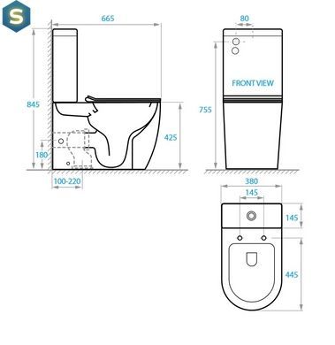 Унітаз-компакт Koller Pool Round з сидінням Soft Close RN-0665-RC-C+RN-0665-RC-T, Білий