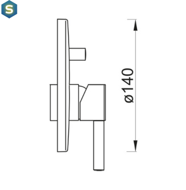 Смеситель скрытого монтажа Ponsi Ecostyle BTESTCIN03, Хром