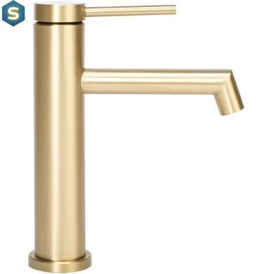 Змішувач для умивальника Rea Foss brushed gold низький REA-B5316, Золотий