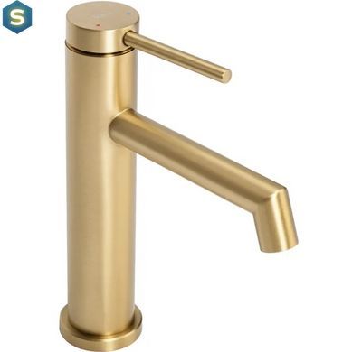 Змішувач для умивальника Rea Foss brushed gold низький REA-B5316, Золотий