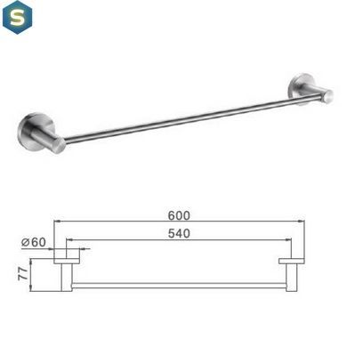 Рушникотримач 60см нержавіюча сталь Frap F30101 1/30, Хром