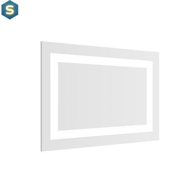 Зеркало Volle Luna Cuadro прямоугольное 60x80 см, с подсветкой по контуру, без выключателя хром 1648.53136800, Хром