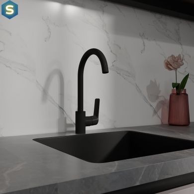 Змішувач для кухні Koller Pool Kvadro Start Black Matt KS0500B, Черный матовый