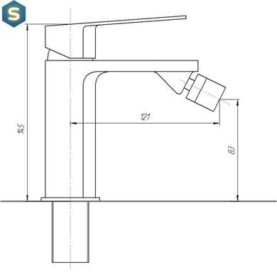 Смеситель для биде Topaz Odiss To 18601-H52-BL, Черный матовый
