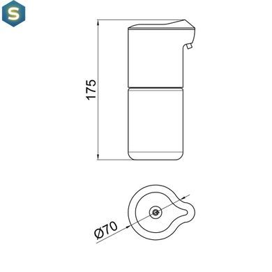 Дозатор для рідкого мила Qtap Pohodli автоматичний 4,5V QT144WH42925 White (Autod&aacute;vkovač), Білий