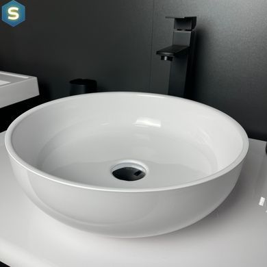 Умивальник Adamant Sunline New &Oslash;40 см white 9851, Чорний/золото