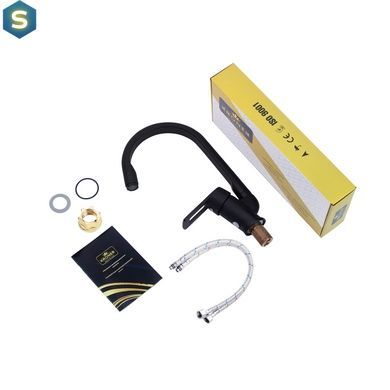 Змішувач для кухні Kroner KRM Zenda - SCH030 CV022960, Черный матовый
