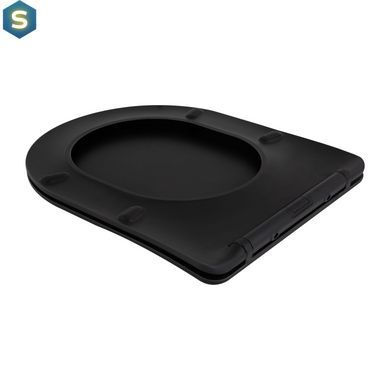 Унітаз підвісний Qtap Scorpio Ultra Quiet безобідковий з сидінням Soft-close Black matt QT14332380AMB, Черный матовый