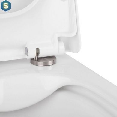 Набор Qtap инсталляция 3 в 1 Nest QT0133M425 с панелью смыва линейной QT0111M08V1384W + унитаз с сиденьем Tern QT1733052ERW, Белый