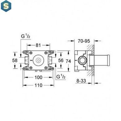 Прихована частина Grohe Grohtherm 35028000