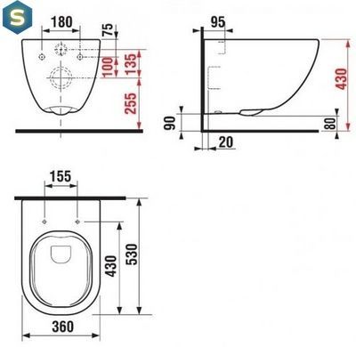 Унитаз подвесной Jika Mio Rimless H8207140000001, Белый