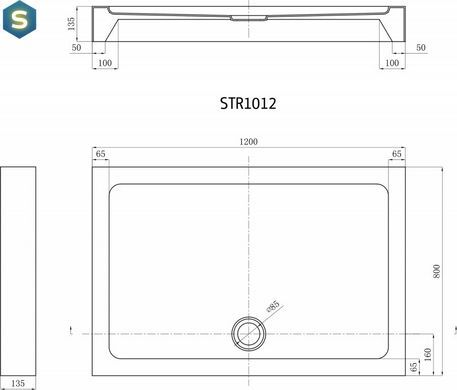 Піддон Primera Frame 120х80 см STR1012
