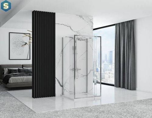 Душова кабіна Rea Rapid Swing 100x80 chrome пристінна REA-KPL-09121, Хром, Універсальна, прозорий, хром