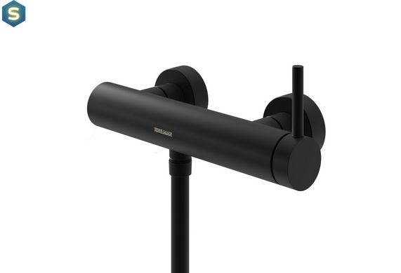 Змішувач для душу Kohlman Axel black настінний KPL-QW120AB, Черный матовый