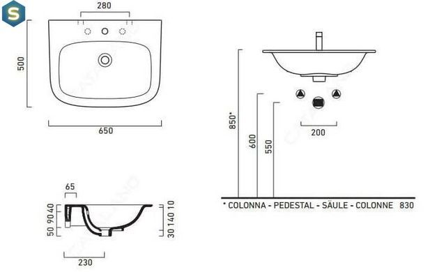 Умивальник Catalano Green One 65х50 165GRON00, Білий