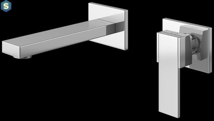 Смеситель для умывальника Kohlman Excelent chrome + BOX скрытого монтажа QW180H, Хром