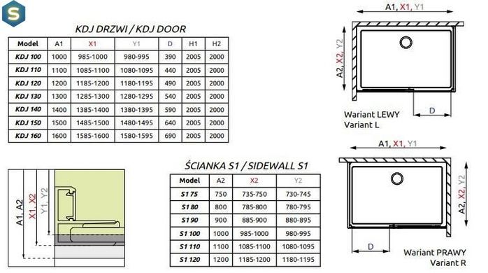 Душова кабіна Radaway Idea KDJ 160Lx120R 387046-54-01L+387054-54-01R