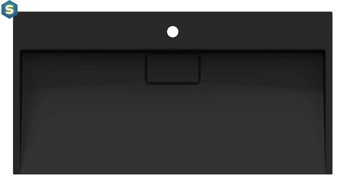 Умывальник Mexen Ava Black Matt 90 1/O накладной подвесной MEX-23019071, Черный матовый