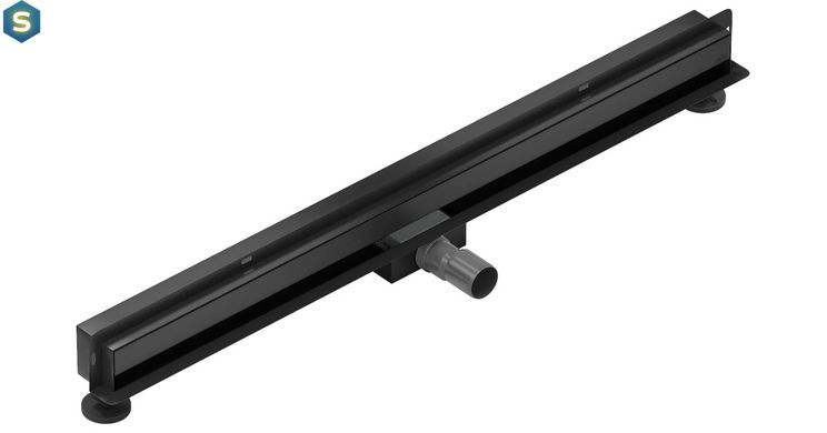 Трап для душу Mexen Flat 90 Wall black 2в1 настінний MEX-1730090
