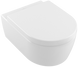 Унітаз підвісний Villeroy&Boch Avento 5656HRR1 Direct Flush з покриттям Ceramic Plus сидінням Soft Close, Білий