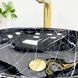 Умивальник (раковина) VBI PARMA BLACK STONE GLOSSY накладний, Чорний/золото