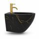 Подвесное биде VBI Vulcano black marble matt VBI-020419, Мрамор