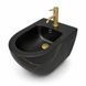 Подвесное биде VBI Vulcano black marble matt VBI-020419, Мрамор