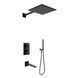 Душевая система Kohlman Experience 30 black с термостатом + BOX скрытого монтажа KPL-QW433EBQ30, Черный матовый