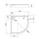Душевой поддон Qtap Robin 301112 100x100x12 см + сифон, Белый