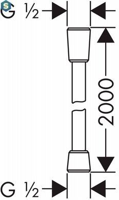 Шланг для душу Hansgrohe Comfortflex 2.0 м 28169000