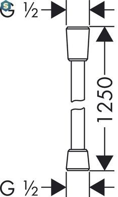 Шланг для душу 125 см Hansgrohe Isiflex 28272000