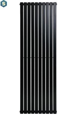 Вертикальный дизайнерский радиатор отопления Arttidesign Terni 10/1800/590 черный матовый, Черный матовый