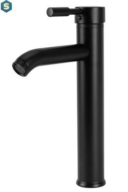 Змішувач для умивальника Rea Graff black високий REA-B8665, Чорний/золото