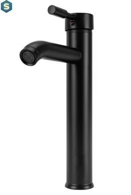 Змішувач для умивальника Rea Graff black високий REA-B8665, Чорний/золото