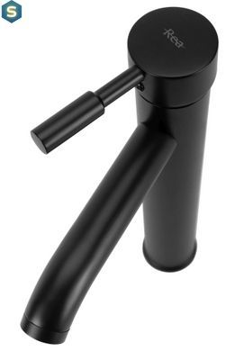 Змішувач для умивальника Rea Graff black високий REA-B8665, Чорний/золото