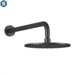 Душевая система Paffoni Shower с термостатом и изливом &Oslash;225 мм black matt KITLIQ019NO225, Черный матовый