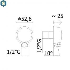 Шланговое подсоединение Paffoni bronze ZACC130BR, Бронза