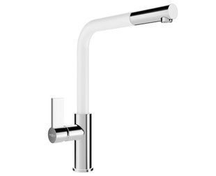Смеситель для кухни Mexen Flora white хром MEX-670401-02, Белый