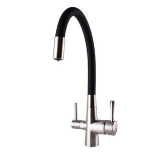 Смеситель для кухни под осмос Globus Lux GLLR-0903-8-StSteel, Черный матовый